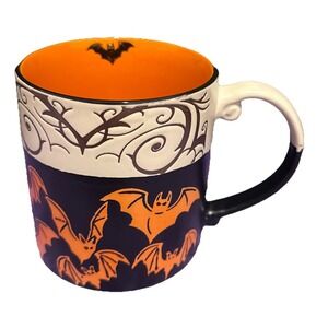 ELI  ANA 2023 Halloween Coffee Tea Mug Gothic Scroll Bats Bat 20 Ounce